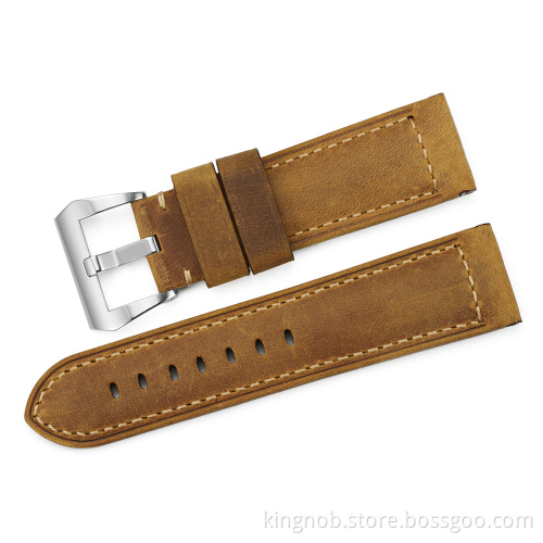 24mm 26mm Assolutamente Genuine Leather Watch Strap Band Tang Buckle